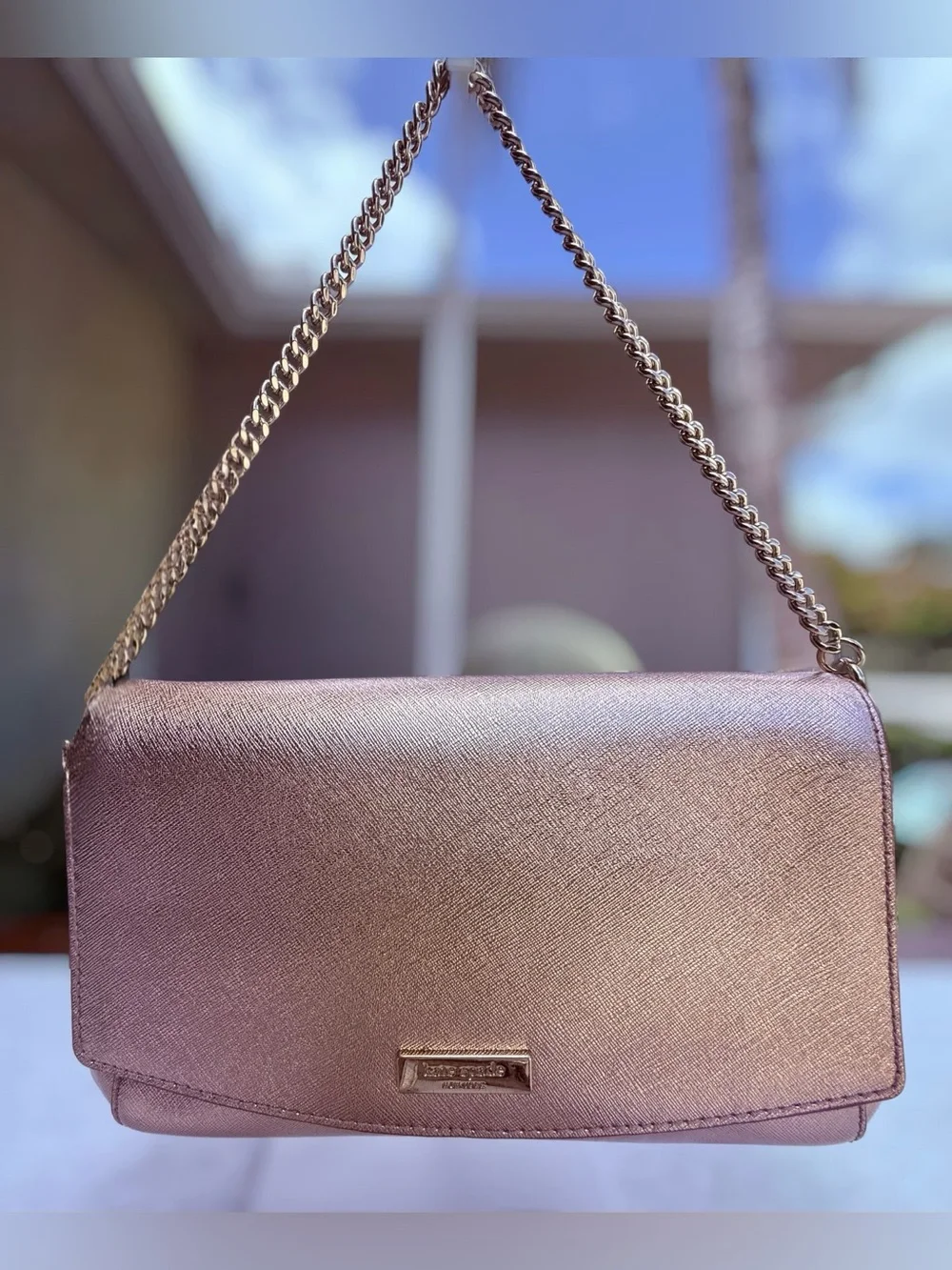 Kate Spade Laurel Way Greer Crossbody Bag - Metallic Rose Gold